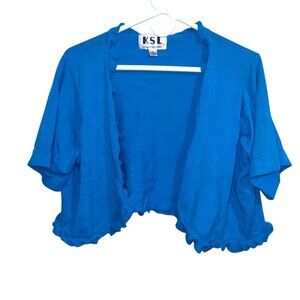 KSL Royal Blue Short Open-Front Cardigan